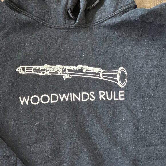 “Woodwinds Rule” Hooded Sweatshirt – Size 2XL (Black) - Picture 4 of 6